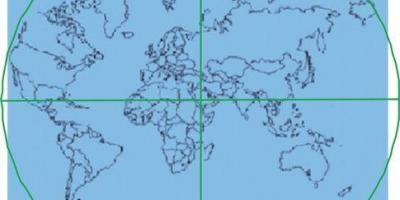 Kaart Kaaba on kesksel kohal maailma 